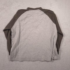 Cabela’s Henley Shirt Mens 2XL Gray Brown Long Sleeve Thermal Lined Raglan