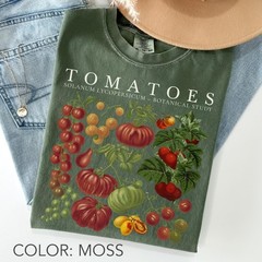 Tomato Shirt Comfort Colors®, Fruit Shirt, Botanical Shirt, Cottagecore Clothing