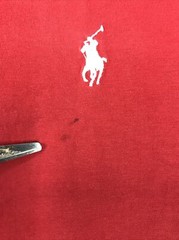 Polo Mens Graphic T-Shirt Red Big Logo Sz XXL Casual Pullover W/Stains See Pics