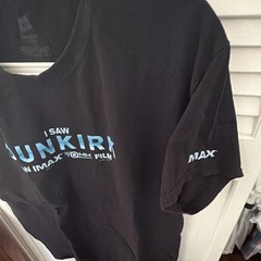 Black IMAX Dunkirk 70mm Film Men’s T-Shirt Size L Christopher Nolan Odyssey