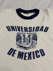 50s 60s 70s Mexican university T-shirt XS Ringer UNAM