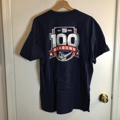 Starter New York Giants 100 Seasons 1925 Anniversary NFL Shirt Mens XL Navy Blue