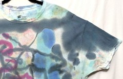 Handmade Tie Dye New York Street Art Abstract Design XL Tee Shirt 22″ W X 30″ L