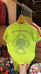 New Fashion Men Trend Cross Drills Rhinestone Diamond Streetwear Luxury T-Shirt