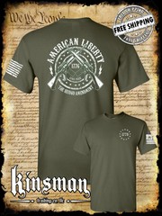 American Liberty 2nd Amendment 1776 AR-15 2-Sided T-Shirt American Flag