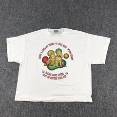 Vintage 90s Humane Society Cute Pets Animal T Shirt Size Short Boxy XL Dogs Cats