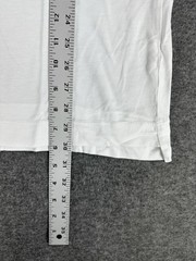Helmut Lang Mens T Shirt Large White Censor Logo Made in USA Crewneck Stretch