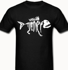 Darwin Theory Atheist t-shirt Tee Anarchy anarchist anti religion fish dino
