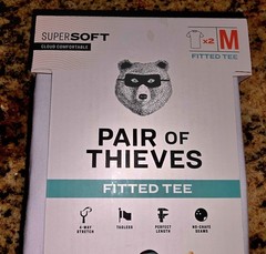 Pair of Thieves Men’s 2 pk Crew Undershirt White Size M Medium Fitted Tee