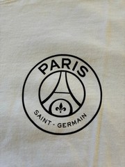 Nike Air Jordan Paris Saint-Germain Men’s PSG White Graphic T-Shirt, Size – L