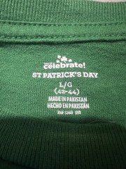 Mens Green Lucky Short Sleeve T-Shirt St. Patricks Day Sz Large42/44