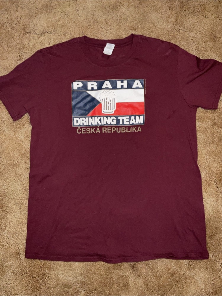 Praha Drinking Team Česká Republika Czech Republic Shirt Sz XL