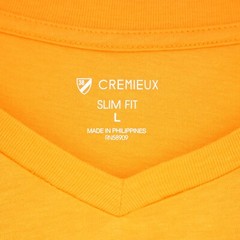 Cremieux Men’s Short-Sleeve Shirt L SLIM FIT Orange V-Neck Crew NWT