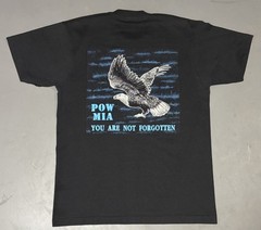Vintage 90s Vietnam Veterans Memorial Pow Mia Black t Shirt Size Large