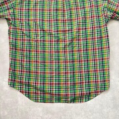 Ralph Lauren Blake Madras Check Short Sleeve Shirt XL Red Pony Made in India Fo