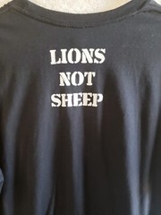Next Level Men’s XL Crew Neck T-Shirt SS “Liberty or Death” “Lions Not Sheep”