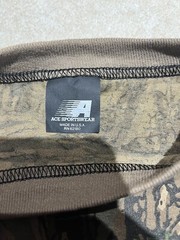 Vintage Ace Sportswear Made In USA Trebark Camo Mens Shirt