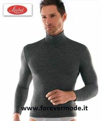 Men’s Sweater Liabel Turtleneck Smooth in Wool Blend Smooth Art 5136-153