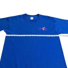 Vintage Y2K Isle Of Capri Casino Shirt Mens L Blue Double Sided Parrot Graphic