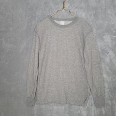 Gray Long Sleeve Crew Neck Shirt Size M Base Layer Insulated Outdoor Hiking Warm