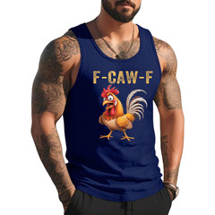 F Caw F Rooster, F-Caw-F Funny Chicken Tank Top