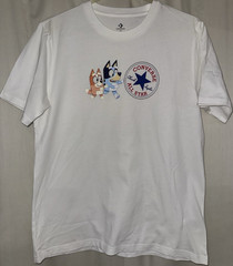Converse Bluey Bingo All Star Men’s White Cotton Graphic T-Shirt Size M