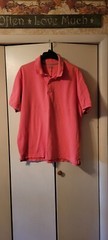 St Johns Bay XXL 2XL Mens Polo Shirt Short Sleeve Easy Care Pockets Pink Salmon