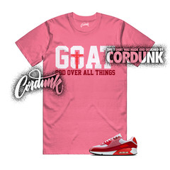 Air Max 90 Peony Light Crimson Team White Valentines Day 2026 T Shirt Match GOAT