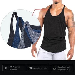 Men’s Workout Stringer Tank Tops Athletic Quick Dry Y-Back Tops Bodybuilding …