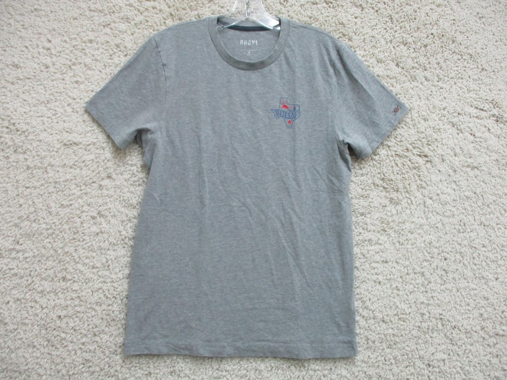 Rhone Shirt Medium Adult Gray Athletic Texas Running Stretch Modern Fit Mens M