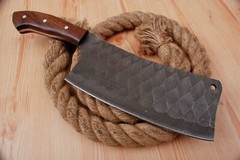 Custom Hand Forged Carbon Steel Cleaver Meat Chopper Butcher Knife