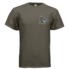 Custom Chopper 3 Vintage Motorcycle Art T-Shirt An Old Man’s Art