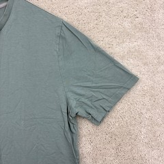 Free Fly T Shirt Mens Size Large Green Short Sleeve Henley Cotton Viscose