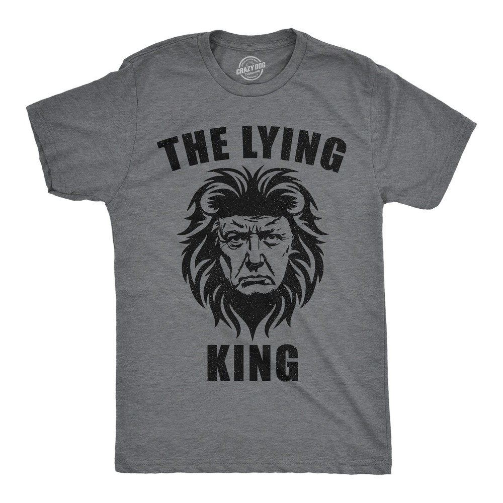 Mens Funny T Shirts The Lying King Sarcastic Anti Graphic Novelty Tee for