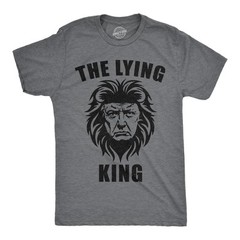 Mens Funny T Shirts The Lying King Sarcastic Anti Graphic Novelty Tee for
