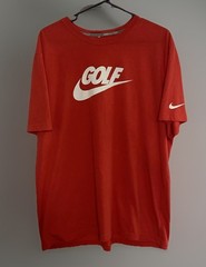 Nike Dri-Fit Swish Golf Men’s XL Red T-Shirt Pre Owned Condition