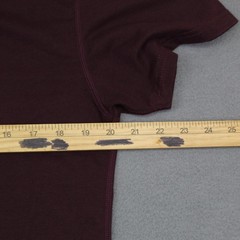 BYLT Shirt Mens Large Maroon Drop Cut S/S Pocket Crewneck Athletic Casual Tee