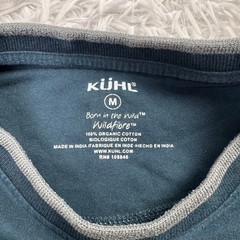 Kuhl Shirt Mens Medium Teal Kommando Crew Neck Long Sleeve Zipped Pocket Tee M
