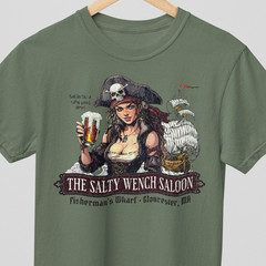 Salty Wench Dive Bar T-Shirt, Lady Pirate Saloon Drinkers Tee, Dive Bar Shirt
