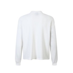 Men’s Work Taeleplus Waffle Knit Long Sleeve Tee Streetwear Y2K Graphic White