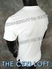 Mens T-Shirt Extended White with Red Distressed Foil MILITARY PRINTS