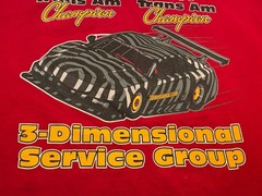 Pontiac Trans Am Graphic T Shirt 3-Dimensional Services Champions 2013-2014