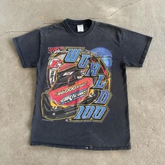 Vintage 2000s Y2K racing graphic front and back pocket tee shirt Size Medium
