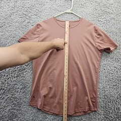 DAVID OUTWEAR T Shirt Undershirt Curve Hem Pink XL Fits Snug Like L Workout