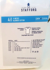 Stafford T Shirt Dry+Cool V-Necks Blended Cotton XL 4Pack
