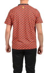 Scuderia Ferrari Men “Allover” Logo V-Neck Short Sleeve T-Shirt US 2XL IT 56