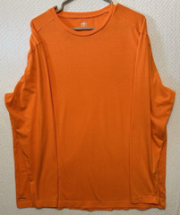 Athletic Works Orange Long Sleeve T-Shirt Moisture Wicking DriWorks Size X Large