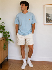Carhartt Pocket T-Shirt – Men’s Medium – Baby Blue – Loose Fit