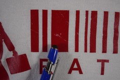 Augusta Sportswear T Shirt Unisex Large White Red Gym Rat Graphic V Neck Casual