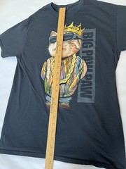 Big Paw Paw Shirt Mens S/XS Big Poppa Cat Hip Hop Rap Parody Graphic Tee Top